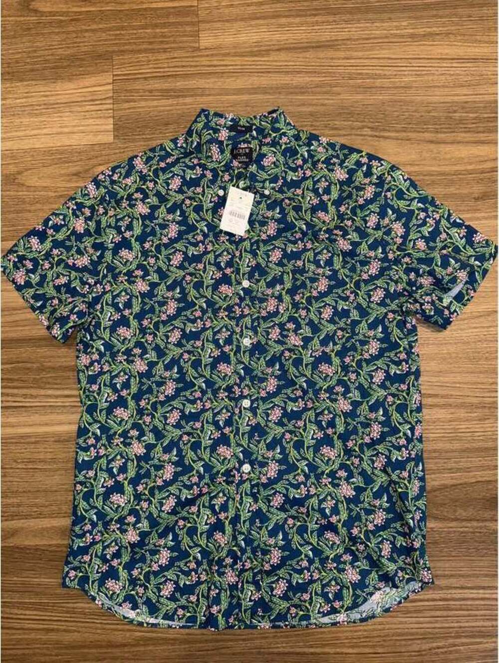 Men’s J Crew Flex Washed Slim Button Up Shortsleeved Shirt